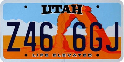 UT license plate Z466GJ