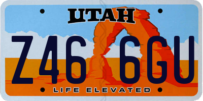 UT license plate Z466GU
