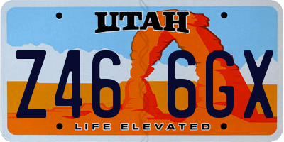 UT license plate Z466GX