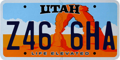 UT license plate Z466HA