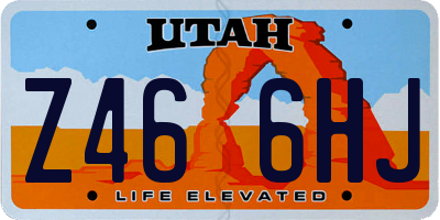 UT license plate Z466HJ