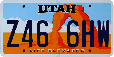 UT license plate Z466HW