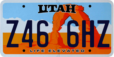 UT license plate Z466HZ