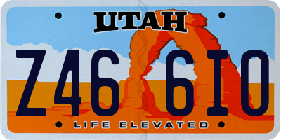 UT license plate Z466IO