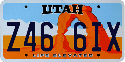UT license plate Z466IX