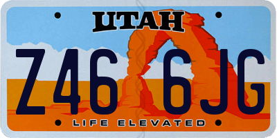 UT license plate Z466JG