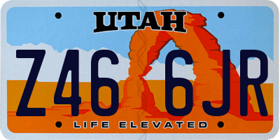 UT license plate Z466JR