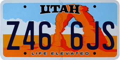 UT license plate Z466JS