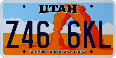 UT license plate Z466KL