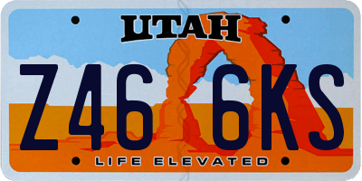 UT license plate Z466KS