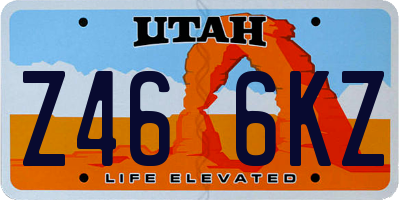 UT license plate Z466KZ