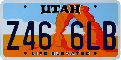UT license plate Z466LB