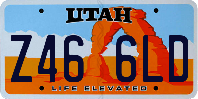 UT license plate Z466LD