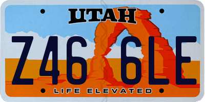UT license plate Z466LE