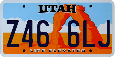 UT license plate Z466LJ