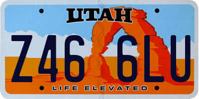 UT license plate Z466LU