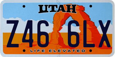 UT license plate Z466LX