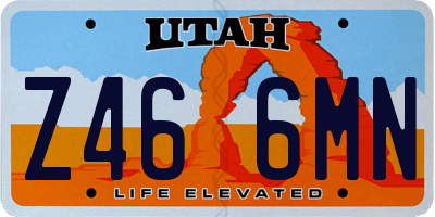 UT license plate Z466MN