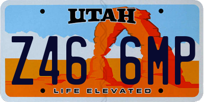 UT license plate Z466MP