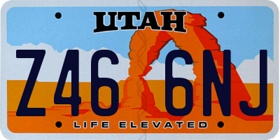 UT license plate Z466NJ