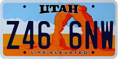 UT license plate Z466NW