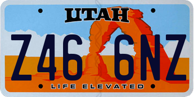 UT license plate Z466NZ