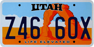 UT license plate Z466OX