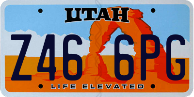 UT license plate Z466PG