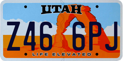 UT license plate Z466PJ