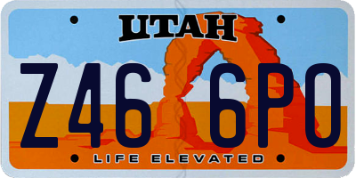 UT license plate Z466PO