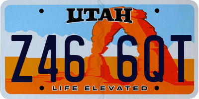 UT license plate Z466QT