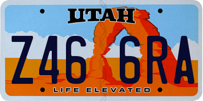 UT license plate Z466RA