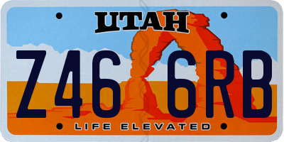 UT license plate Z466RB