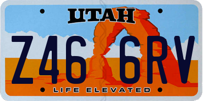 UT license plate Z466RV