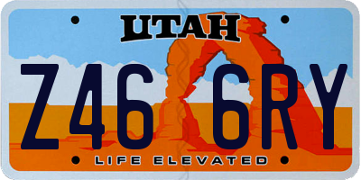 UT license plate Z466RY