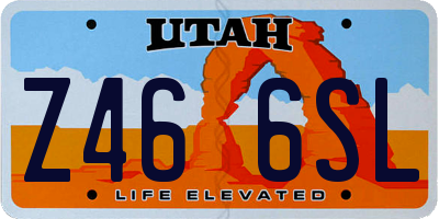 UT license plate Z466SL