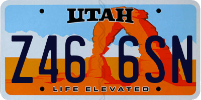 UT license plate Z466SN