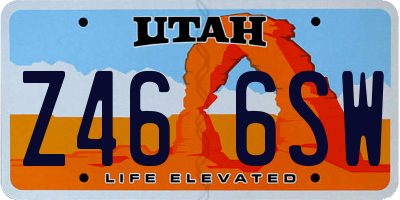 UT license plate Z466SW