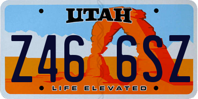 UT license plate Z466SZ