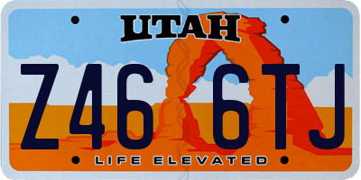 UT license plate Z466TJ
