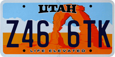 UT license plate Z466TK