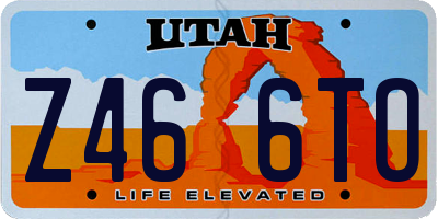 UT license plate Z466TO