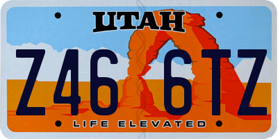 UT license plate Z466TZ