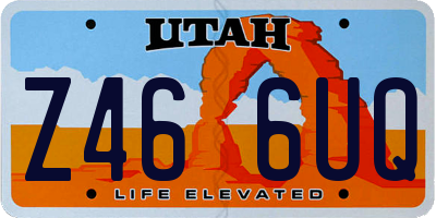 UT license plate Z466UQ