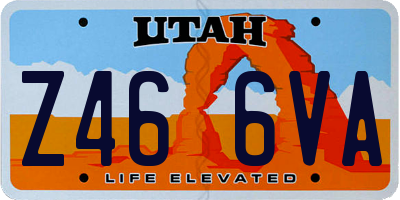 UT license plate Z466VA