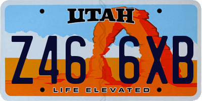 UT license plate Z466XB