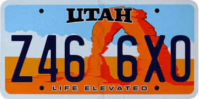 UT license plate Z466XO