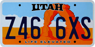 UT license plate Z466XS