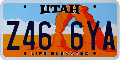 UT license plate Z466YA
