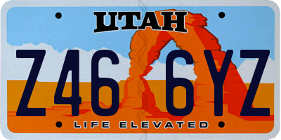 UT license plate Z466YZ